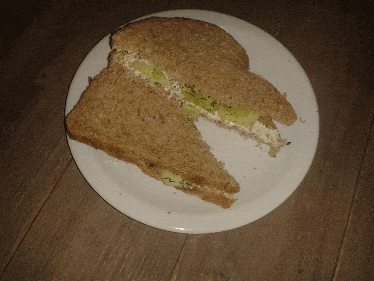 Komkommer Kruidenkaas Dille Sandwich