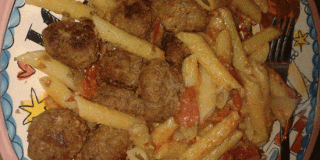Pasta met gehaktballen